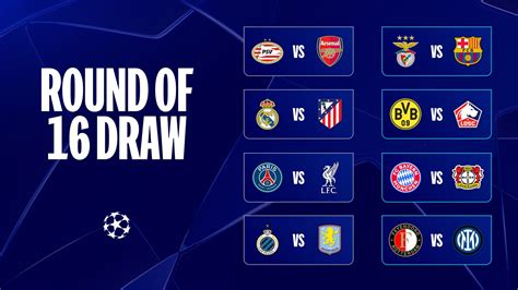 UEFA Champions League round of 16 draw.